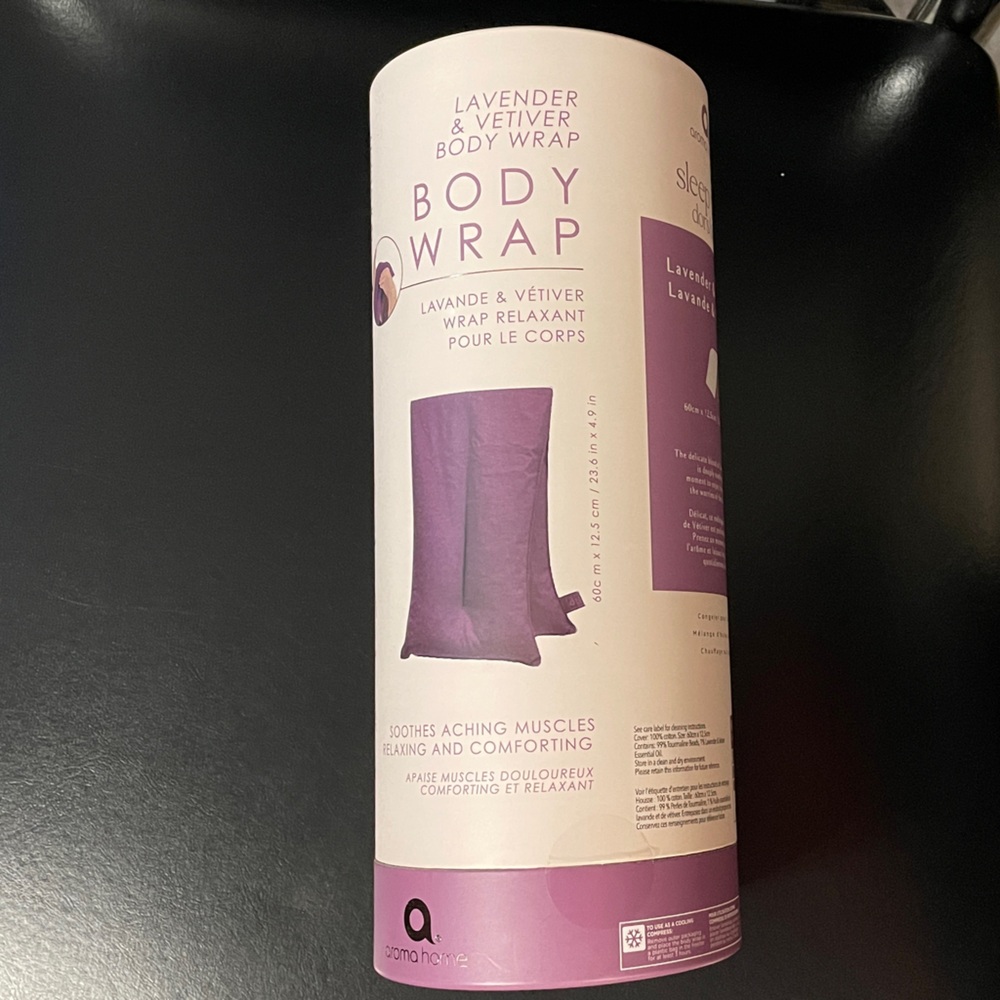NEW - Aroma Home Lavender & Vetiver Body Wrap - Purple